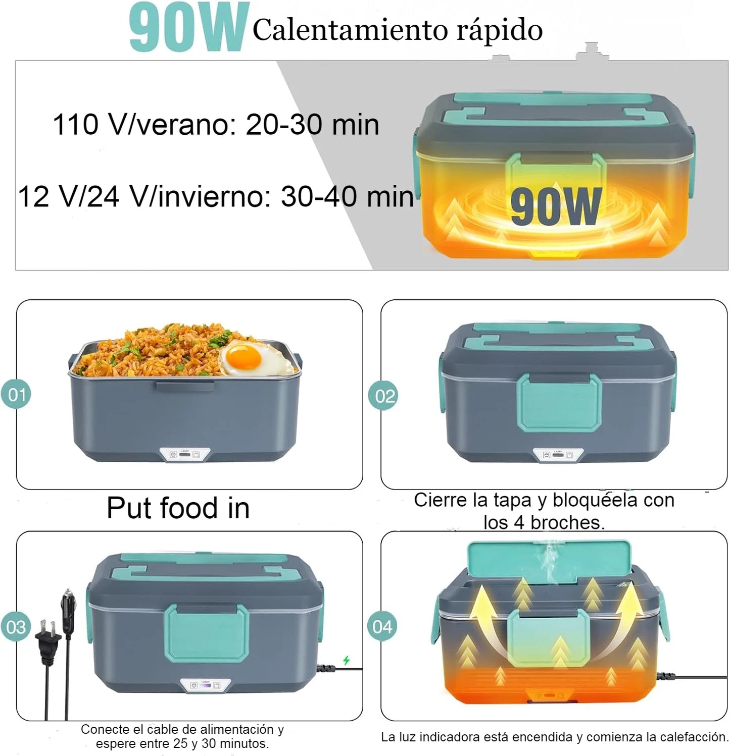 Lonchera Eléctrica para Comidas Calientes